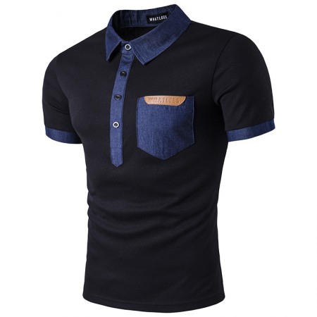 Men's Lapel T-Shirt Casual Style Plus Size